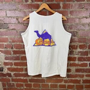 Vintage Camel Shirt Mens Large White Tank Top Graphic Genuine Taste 1995 90s